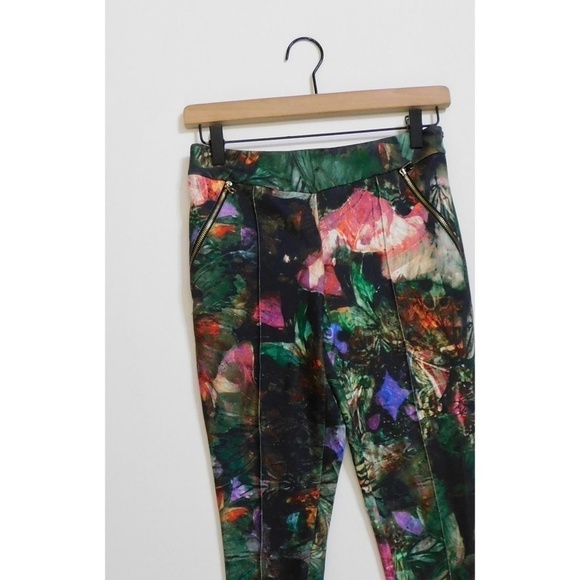 NWT!! TED BAKER Olivie Floral Tapered Pants Knit Stretch Chic Abstract 0 US 2 - Picture 4 of 16